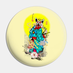 journey for wandering cat samurai warrior Pin