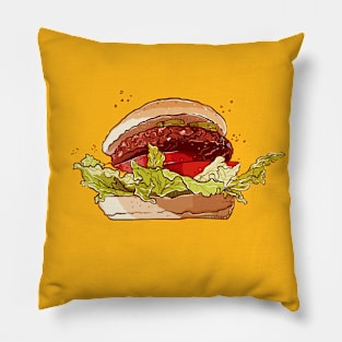 Appetizing burgers Pillow