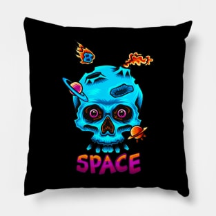 Space skull Pillow