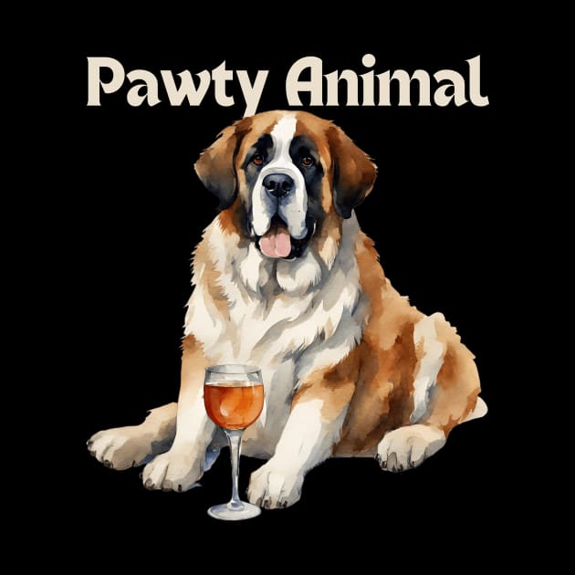 Saint Bernard Dog Pawty Animal by sifis