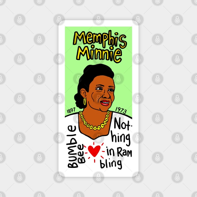 Memphis Minnie Magnet by krusefolkart