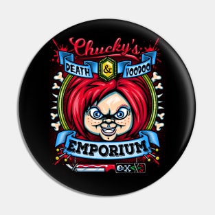 Chucky's Death and Voodoo Emporium Pin