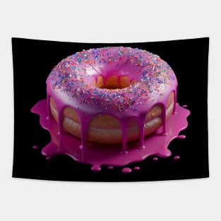 Pink Sprinkled Donut | T Shirt Design Tapestry