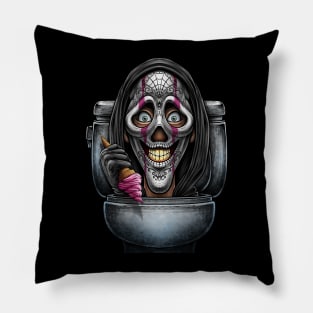 Horror toilet Monster #13 Pillow