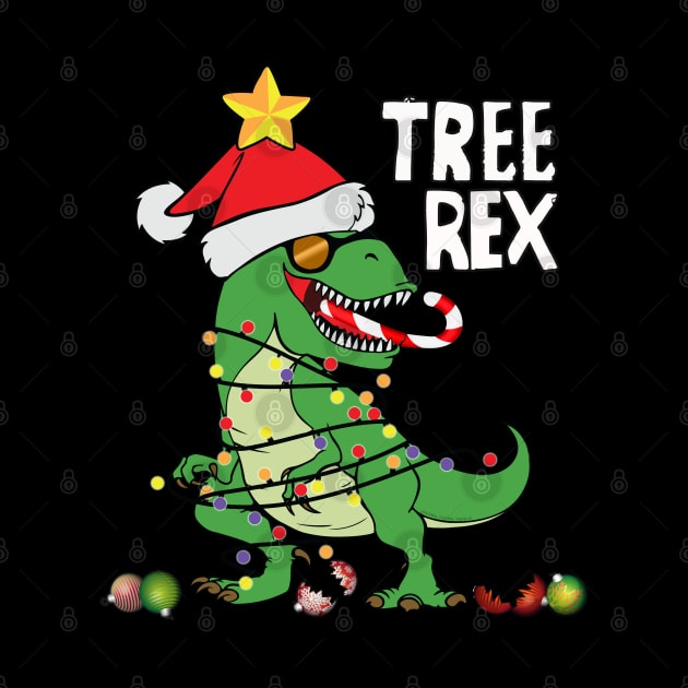 Fun Dinosaur Tree Rex T-Rex Christmas Gift by Dibble Dabble Designs