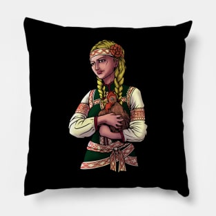 Slavic goddess Mokosh Pillow