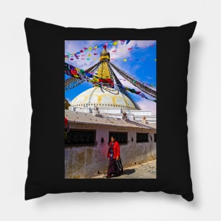 Bodnath Stupa near Kathmandu Pillow