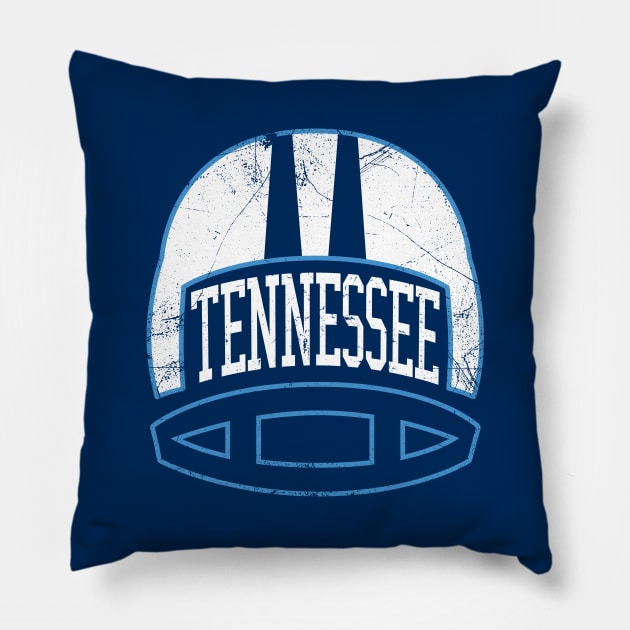 Tennessee Retro Helmet - Navy Pillow by KFig21