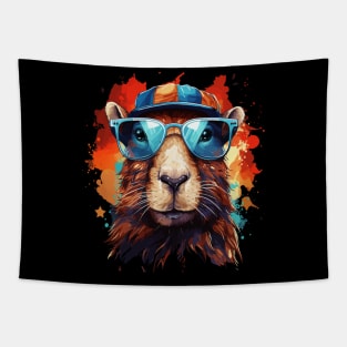 Patriotic Capybara Tapestry