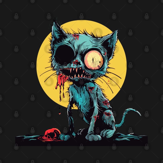 Creepy Cat Zombie by OscarVanHendrix