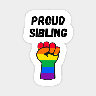 Proud Sibling Rainbow Pride T Shirt Design Magnet