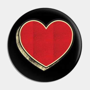 BEAUTIFUL Love heart ✪ Vintage Decorated Retro Art Style Pin