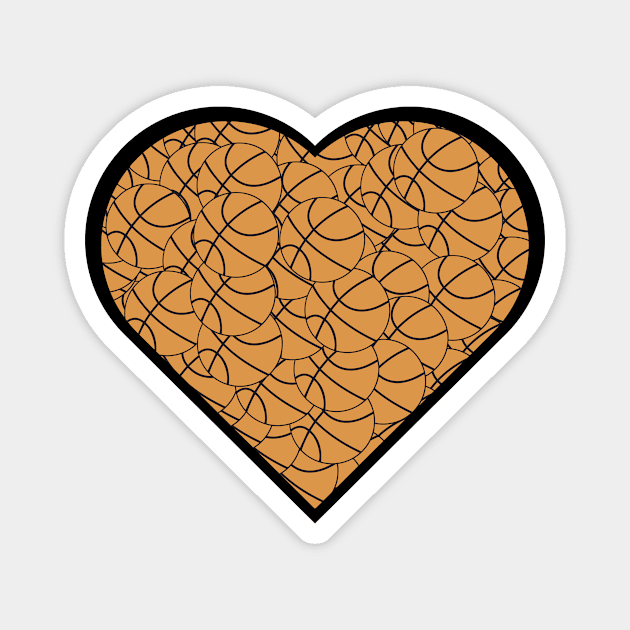 Basketball Heart Love Design Magnet by College Mascot Designs