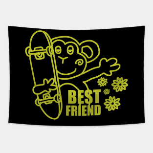 Best friend skateboard Tapestry