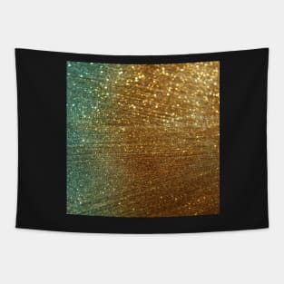 Teal and gold Tapestry