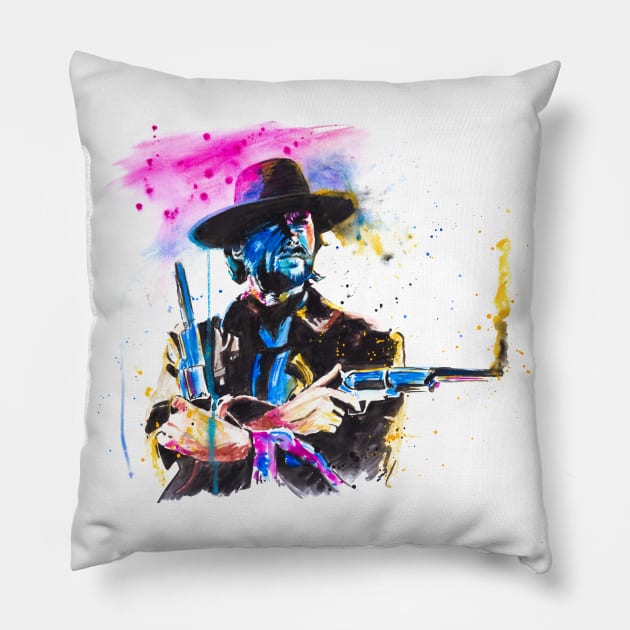 Clint Eastwood the Legend Pillow by beaugeste2280@yahoo.com