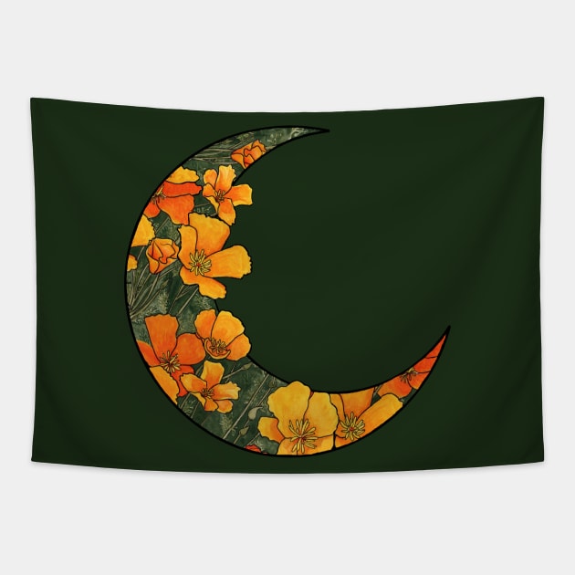 Poppy Moon Tapestry by Heather Dorsch Creations