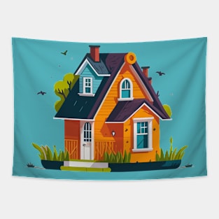 Cute House Tapestry