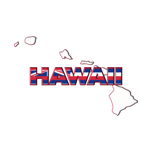 Hawaii Colored State Letters T-Shirt