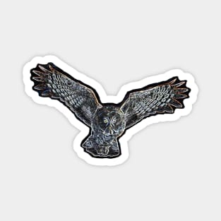 Owl Electric Flight Silhouette 02 Magnet