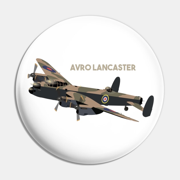 Lancaster British WW2 Airplane Pin by NorseTech