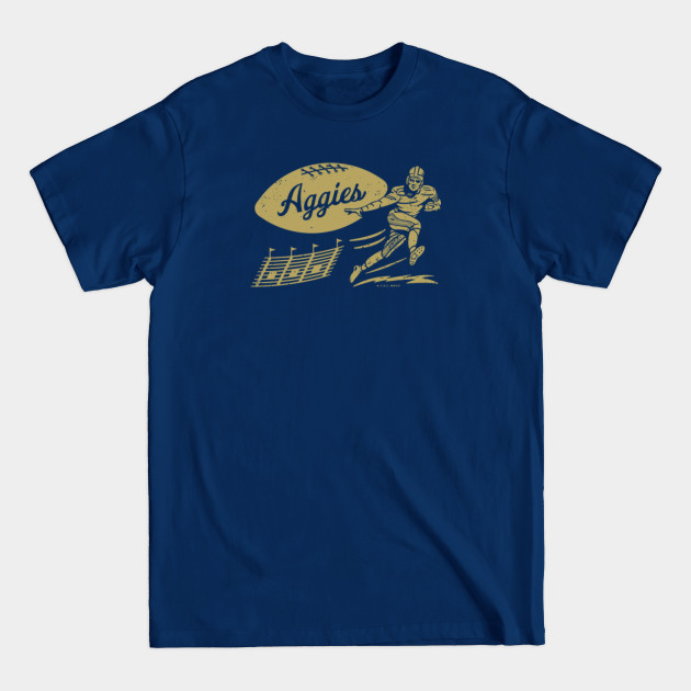 Disover Vintage College Football - UC Davis Aggies (Gold Aggies Wordmark) - Uc Davis Aggies - T-Shirt