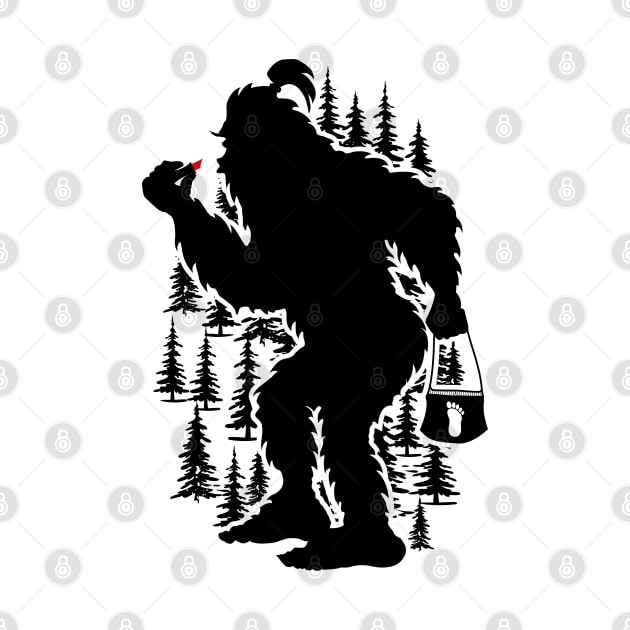 Funny Bigfoot Silhouette by Tesszero