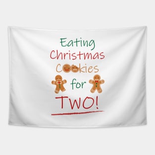 Eating Christmas Cookies For Two Tapestry