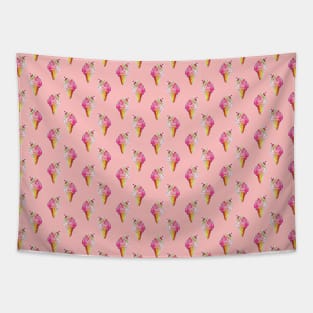 Pink Icecream Turtle Pattern Tapestry