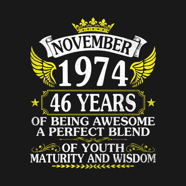 November 1974 Happy Birthday 46 Years Of Being Awesome A Perfect Blend Of Youth Maturity And Wisdom by hoaikiu