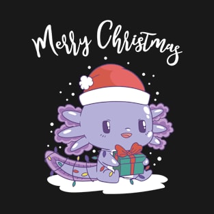 Cute Baby Axolotl Pastel Goth Kawaii Christmas Pajama T-Shirt