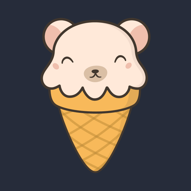 Pleasing Kawaii Cute Polar Bear Ice Cream by happinessinatee