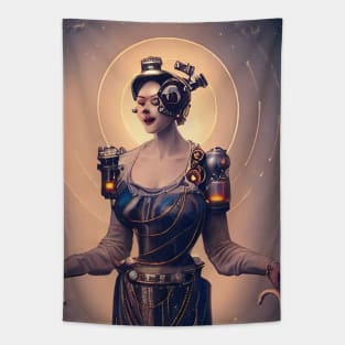 Steampunk lady Tapestry