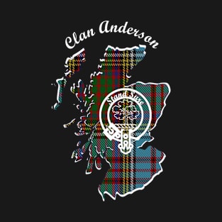 Clan Anderson Scotland Map Crest T-Shirt