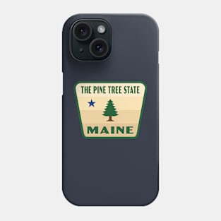 Maine The Pine Tree State Badge Phone Case