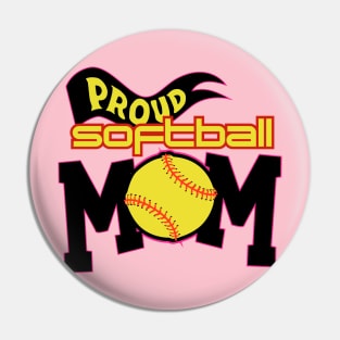 Proud softball mom Pin