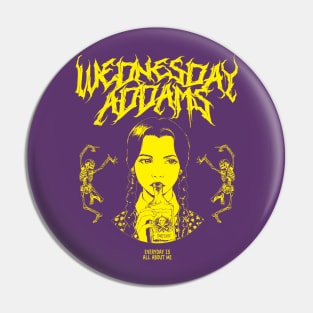 Wednesday Addams Metal Pin