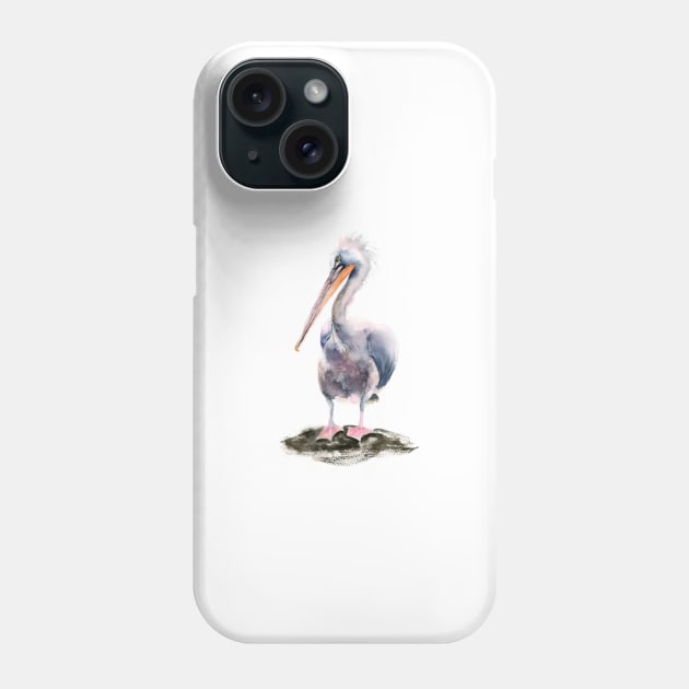 Watercolor Pelican Phone Case by PaintsPassion