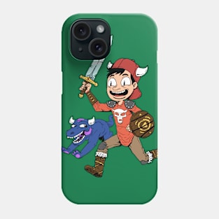 Kid Warrior & pet monster Phone Case