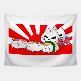 JAPAN SUSHI CAT MUG Tapestry