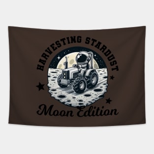 Harvesting Stardust - Funny Astronaut Traktor (Light) Tapestry