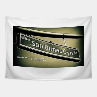 San Dimas Canyon Road, San Dimas, California by Mistah Wilson Tapestry