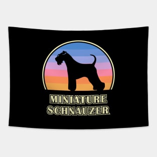 Miniature Schnauzer Vintage Sunset Dog Tapestry