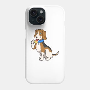 Beagle drinks coffee - Coffee drinker Phone Case