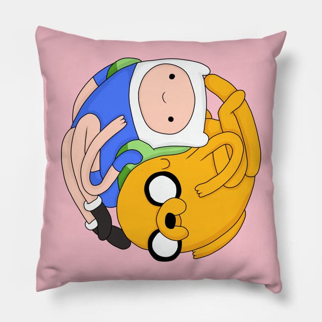 Jake and Finn Pillow by valentinahramov