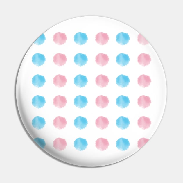 Watercolor Dots - trans pride Pin by JuneNostalgia