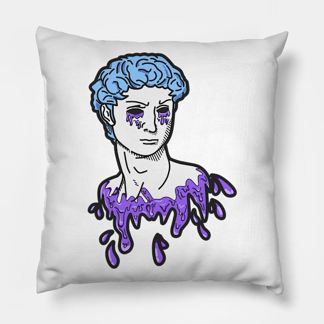 Slime David Statue Pillow by Vixie Hattori