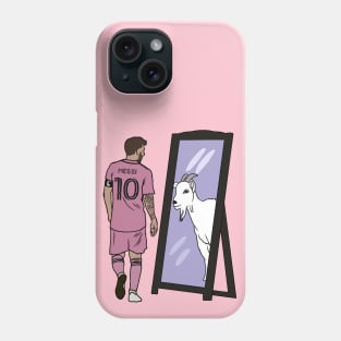 Leo Messi Mirror GOAT Miami Phone Case