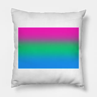 Polysexual Pride Flag Gradient Pillow