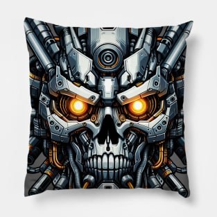 Biomech Skull S01 D30 Pillow